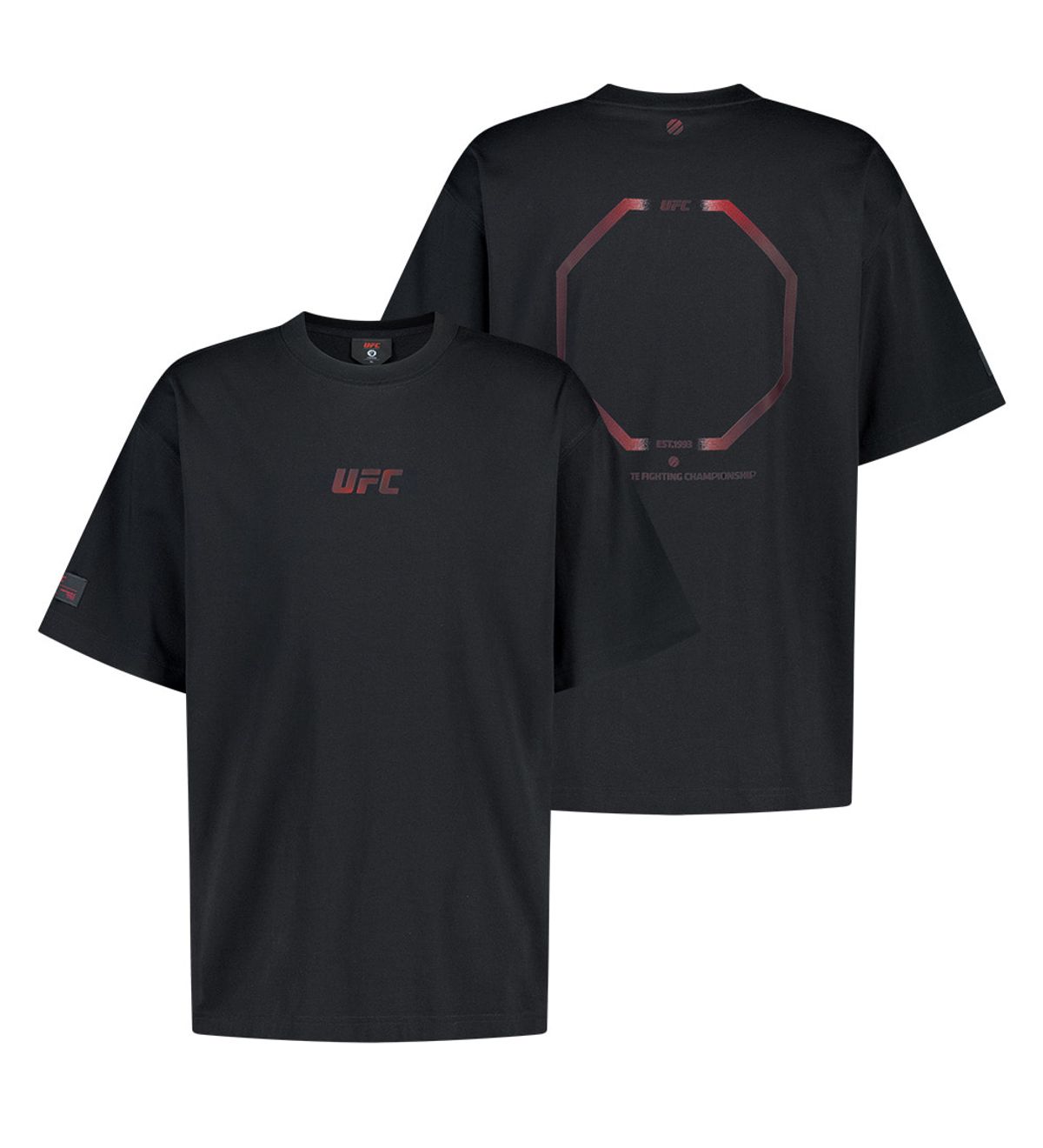 유에프씨 스포츠(UFC SPORT) UFC 옥타곤 릴렉스핏 반팔 티셔츠 블랙 U4SSV2303BK