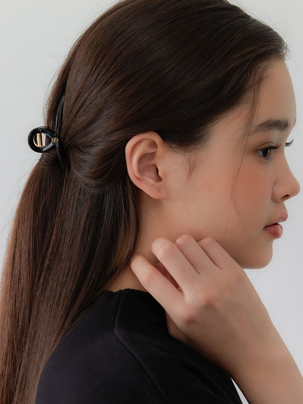 오블라(OVLA) [mini] Twist metal point hair clip_real black HC034