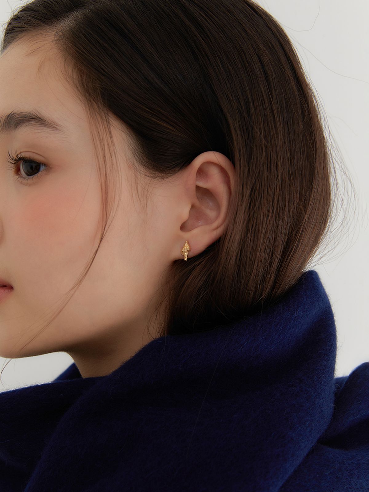 오블라(OVLA) (SILVER 925) croissant earring_gold JE016