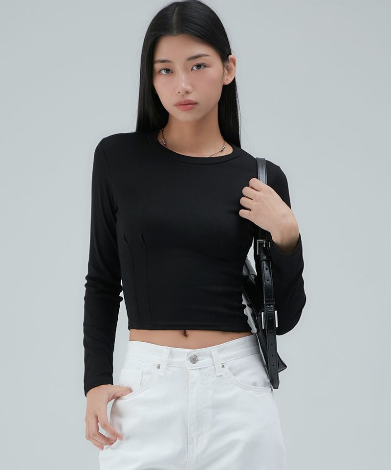 Tシャツ・カットソー *MUSINSA STANDARD* Ponte Mock Neck Long Sleeve T-Shirt Mushr MUSINSA | MUSINSA STANDARD Oversized Mock Neck T-Shirt [White]