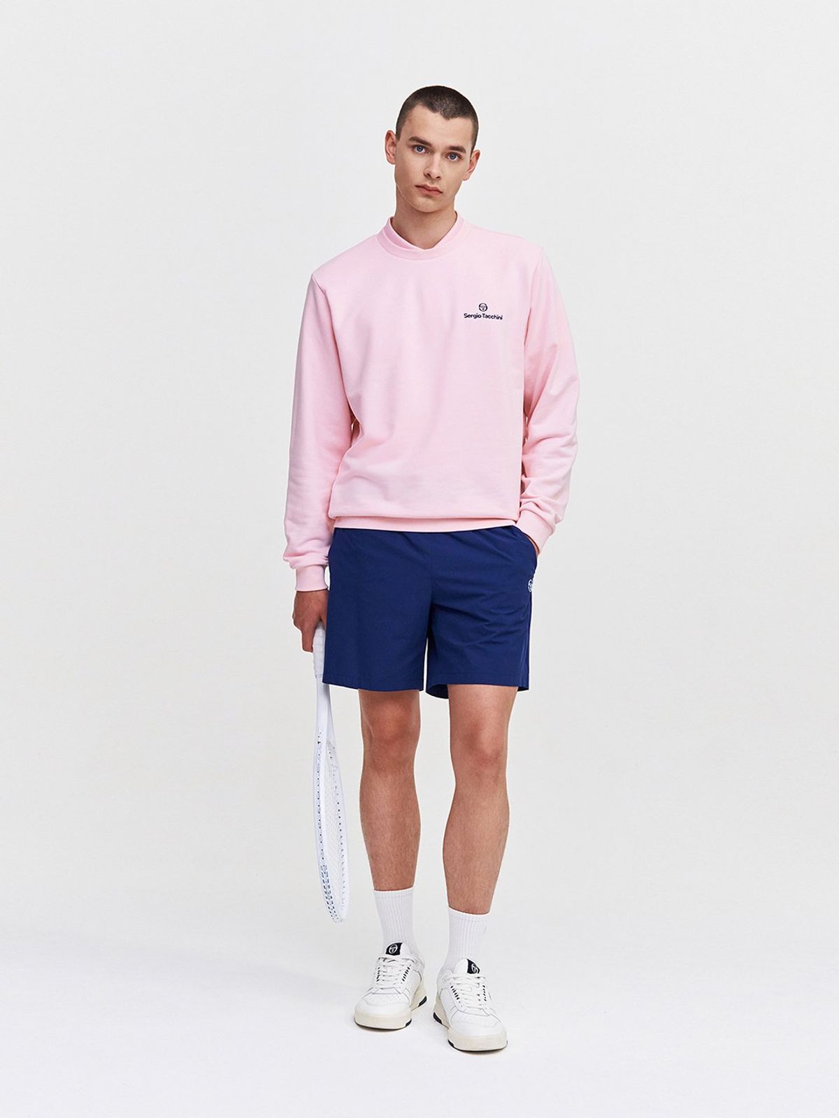 세르지오 타키니(SERGIO TACCHINI) U 데일리 백아트웍 맨투맨 (L.Pink)