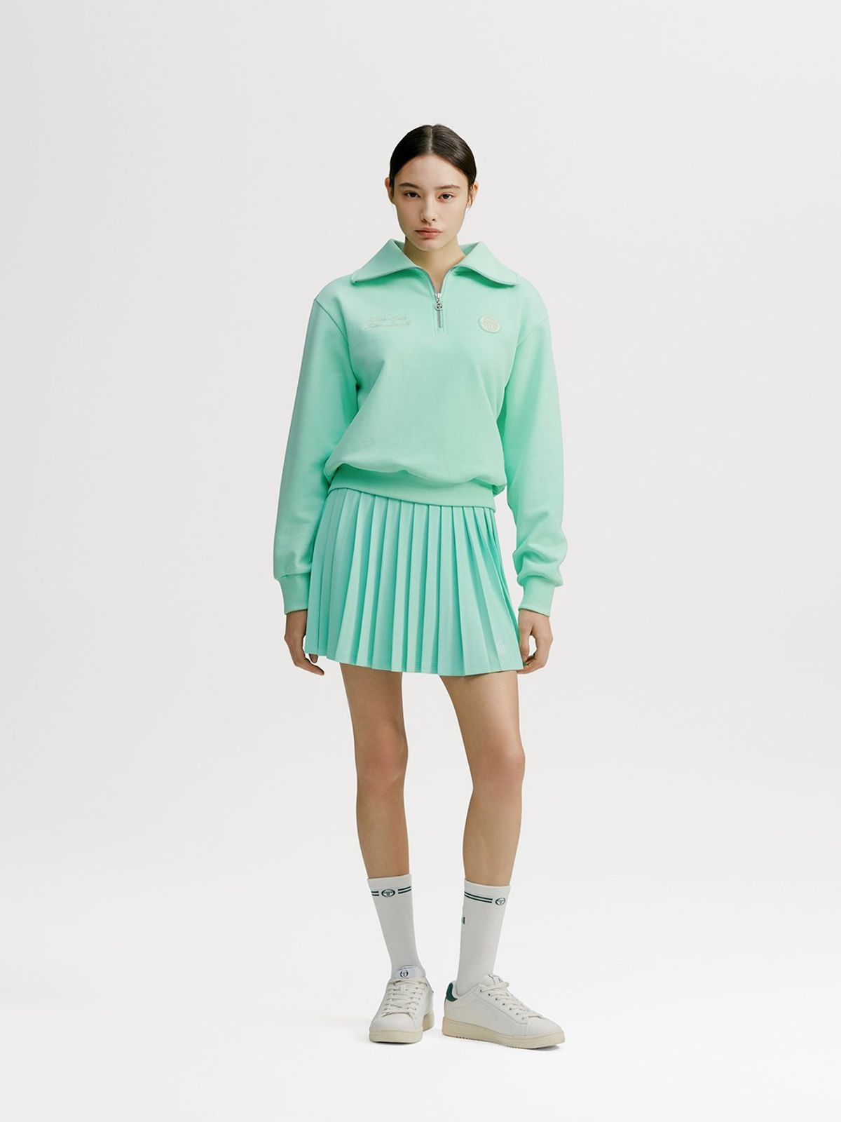 세르지오 타키니(SERGIO TACCHINI) W 프레피 하프집 풀오버 (L.Mint)