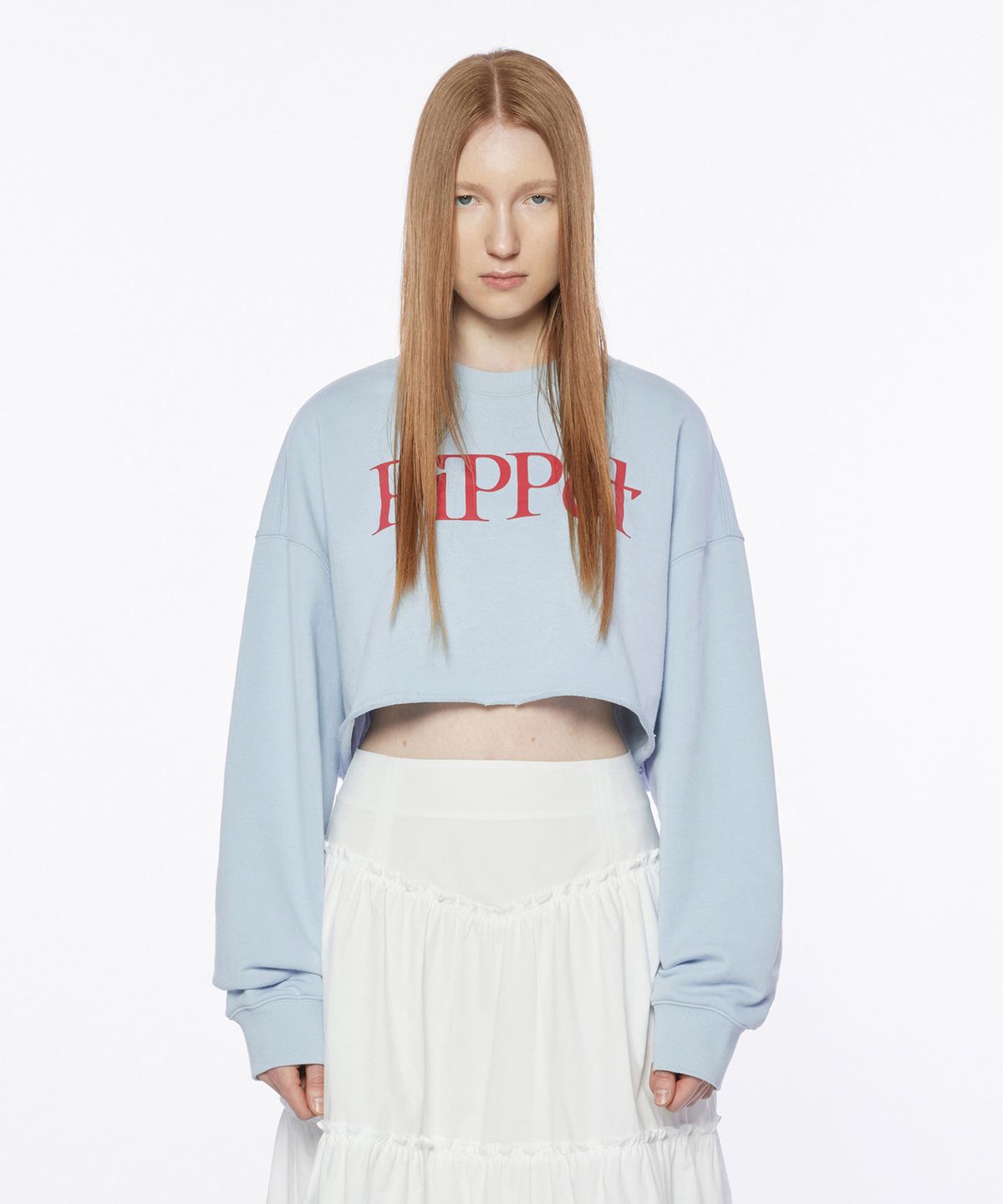 핍펫(PIPPET) Pippet Crop Sweatshirt (sky blue)