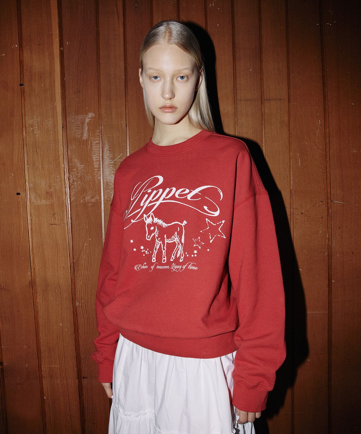 핍펫(PIPPET) Pony Sweatshirt (red)