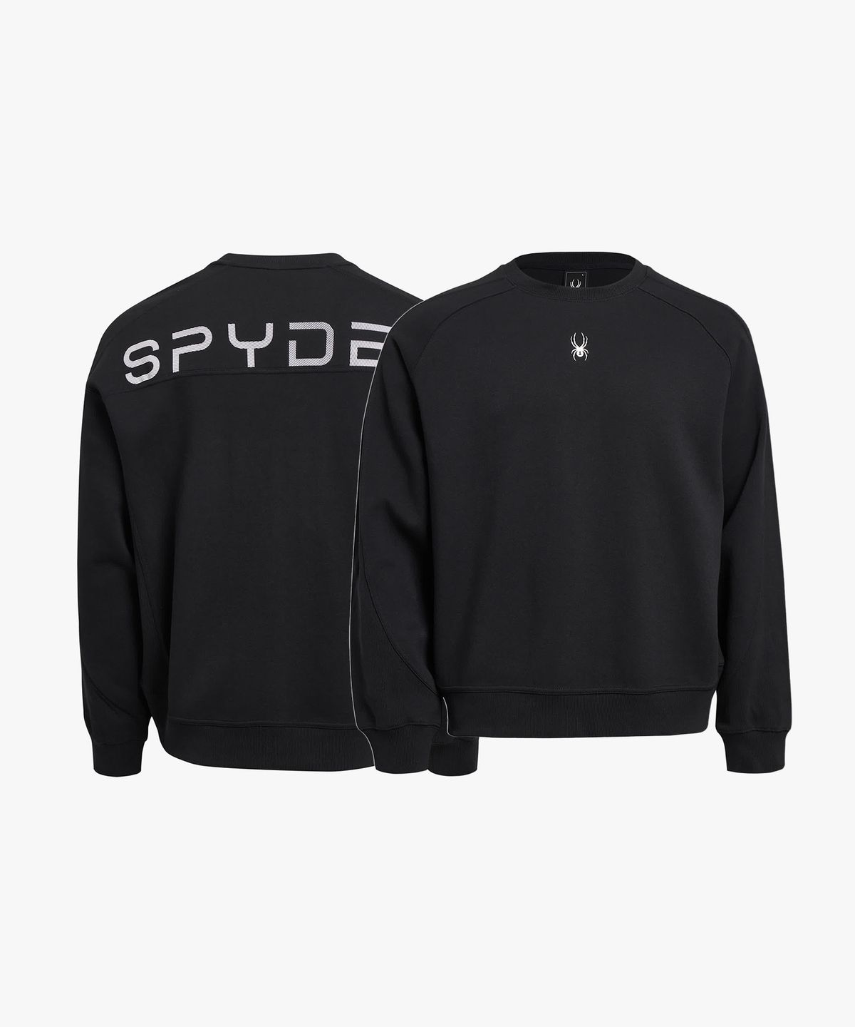 스파이더(SPYDER) 공용 백프린트 립 스웨트셔츠 SPIPCNRL303UBLK