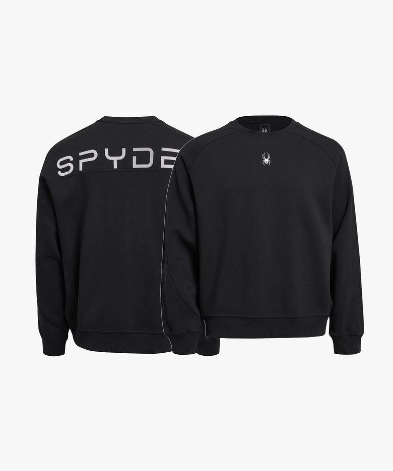 공용 백프린트 립 스웨트셔츠 SPIPCNRL303UBLK