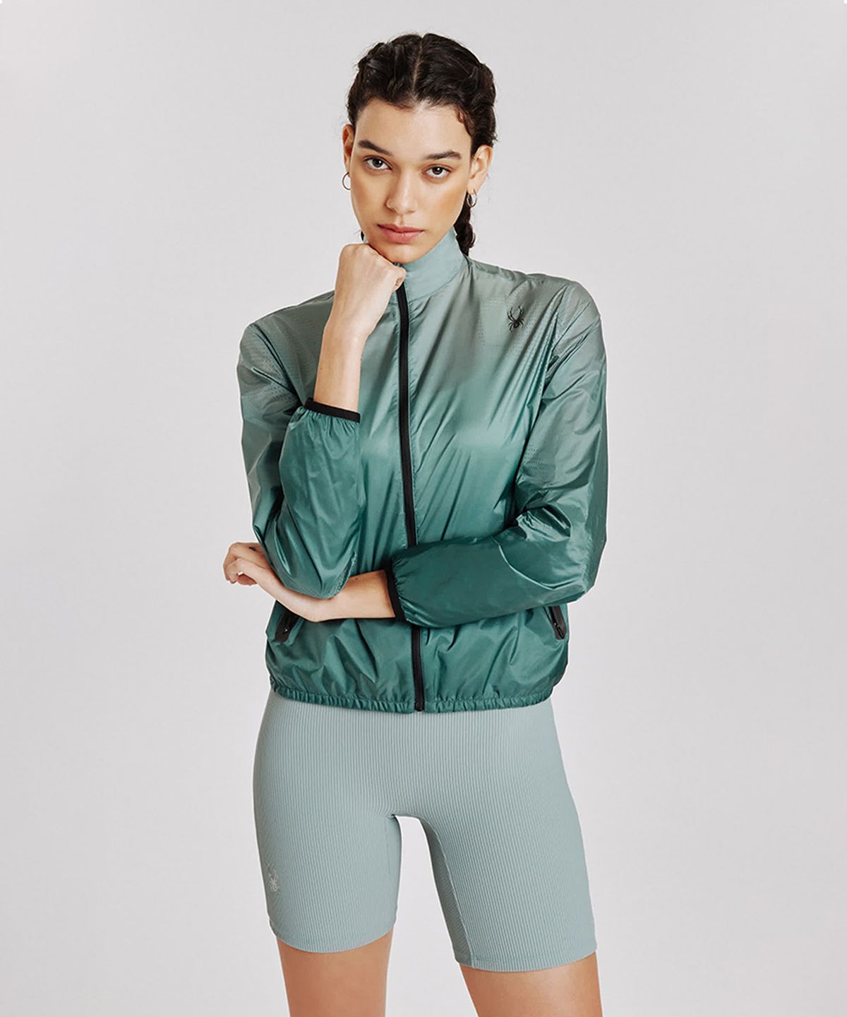스파이더(SPYDER) 여성 골지 탁텔 4부 레깅스 SPIPCNFL356WLKH