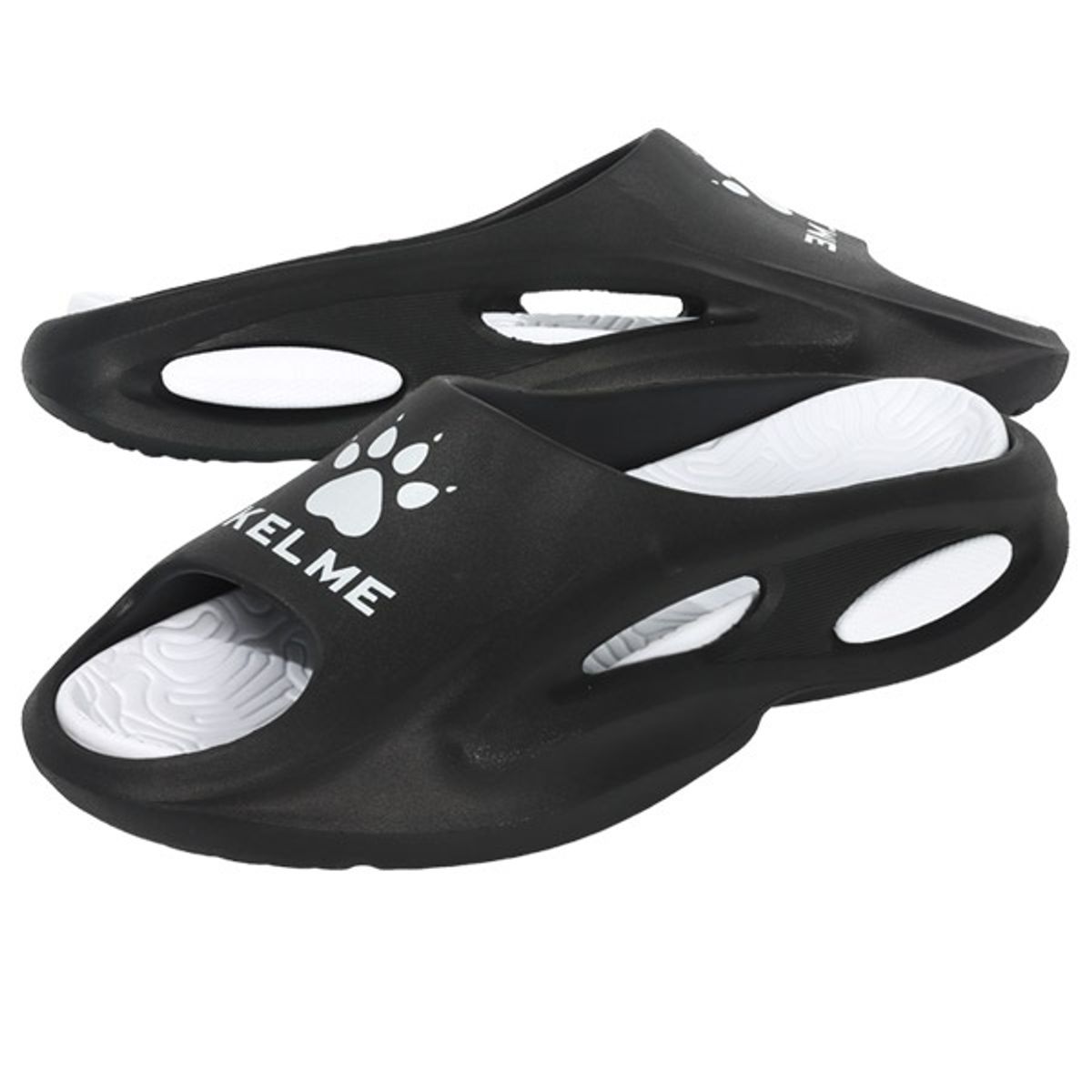 켈미(KELME) 7325LT5112 캐주얼 슬리퍼 Black/White