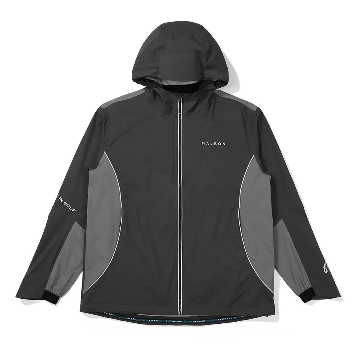 말본 골프(MALBON GOLF) 2 IN 1 후디 패딩 자켓 CHARCOAL (MAN)