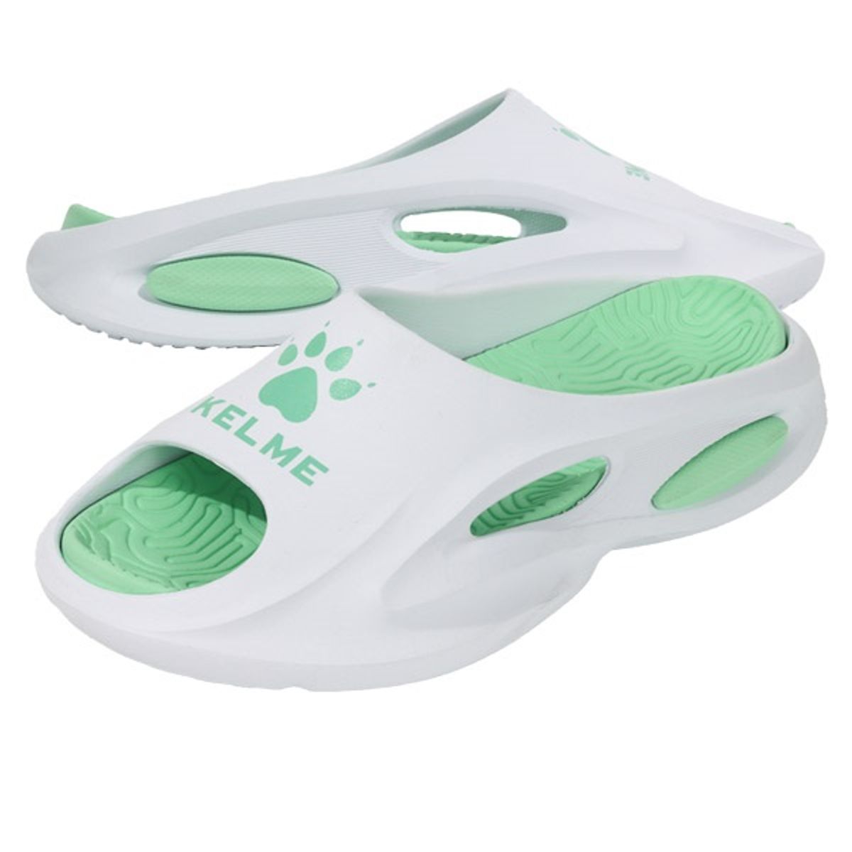 켈미(KELME) 7325LT5112 캐주얼 슬리퍼 White/Green