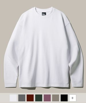 뉴웨이브 더블코튼 스택 긴팔티셔츠 화이트 SJLT1445