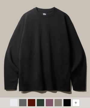 뉴웨이브 더블코튼 스택 긴팔티셔츠 블랙 SJLT1445