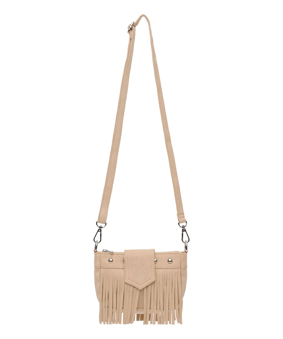 배디(BADEE) Suede Fringe Mini Bag Coral Beige