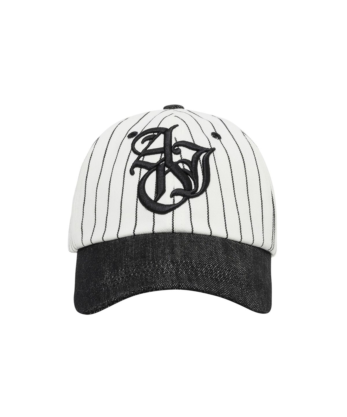 아조바이아조(AJOBYAJO) Sporty Logo Stripe Denim Cap [WHITE]