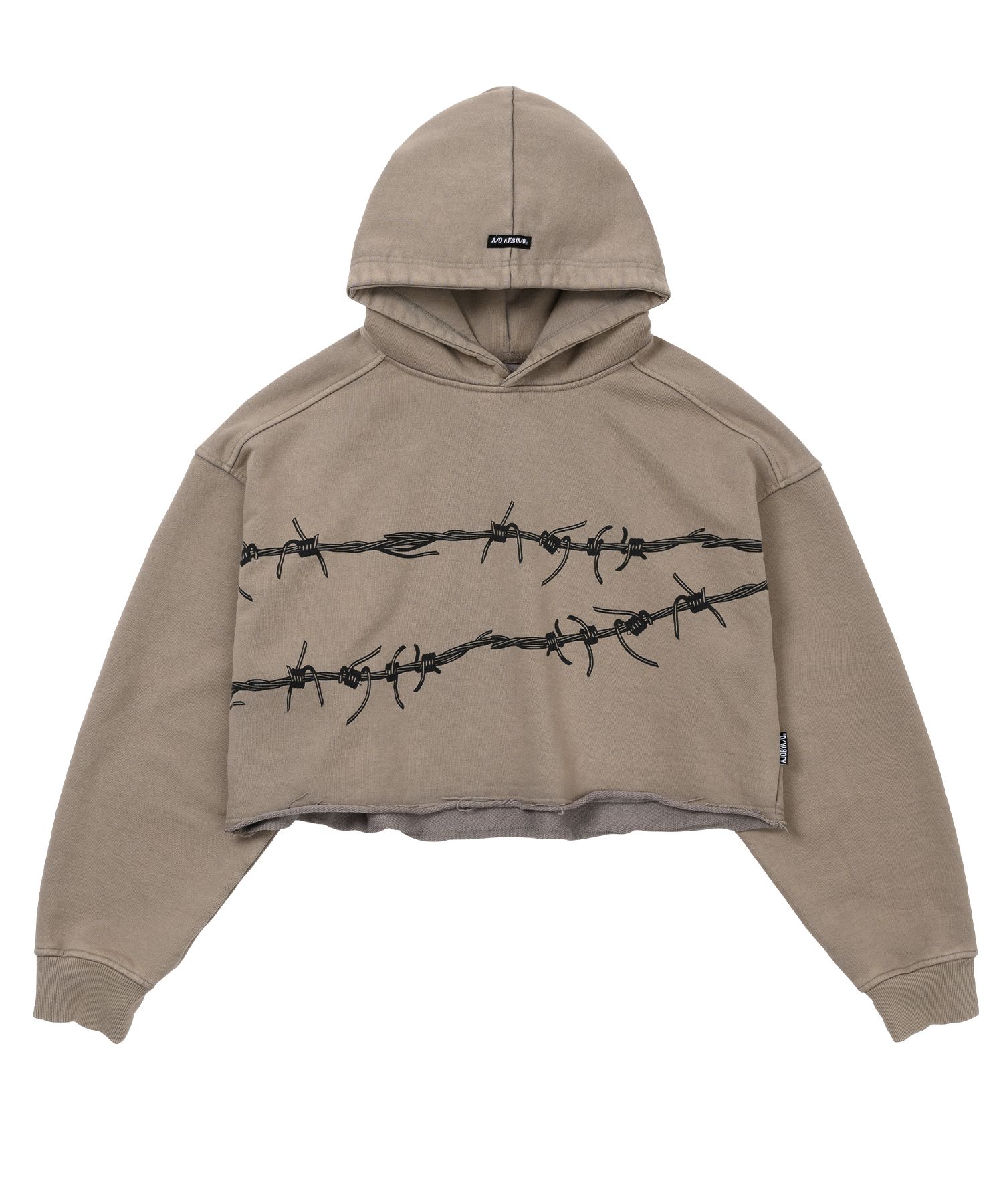 【AJO AJOBYAJO】24SS★ Barbed Wire Cropped Hoodie MUSINSA | AJOBYAJO Barbed Wire Cropped Hoodie [BEIGE]