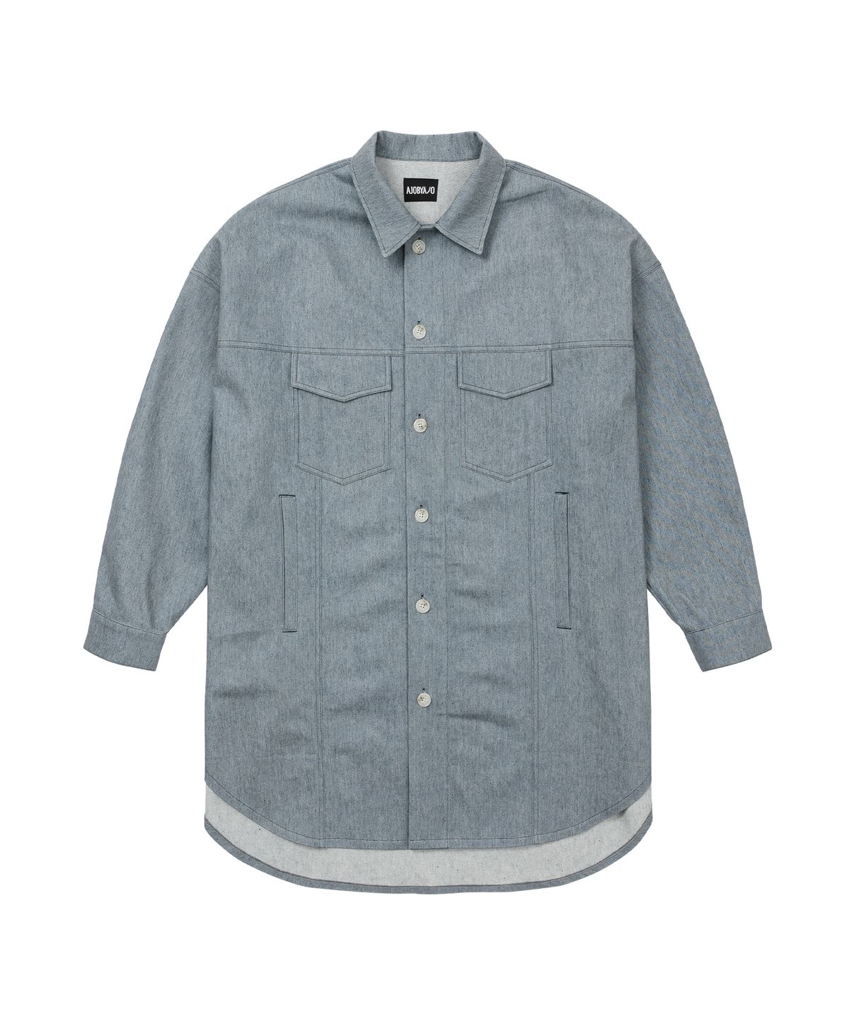 아조바이아조(AJOBYAJO) Recycled Denim Oversized Shirt Jacket [SKY BLUE]