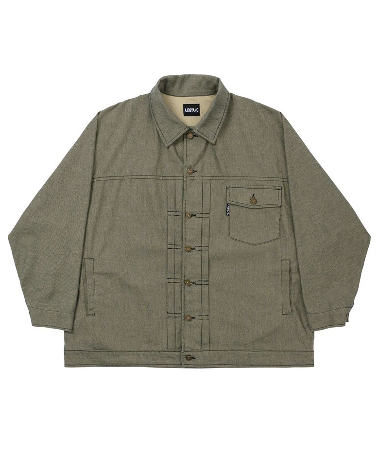 Batwing Two-Tone Twill Jacket [KHAKI]