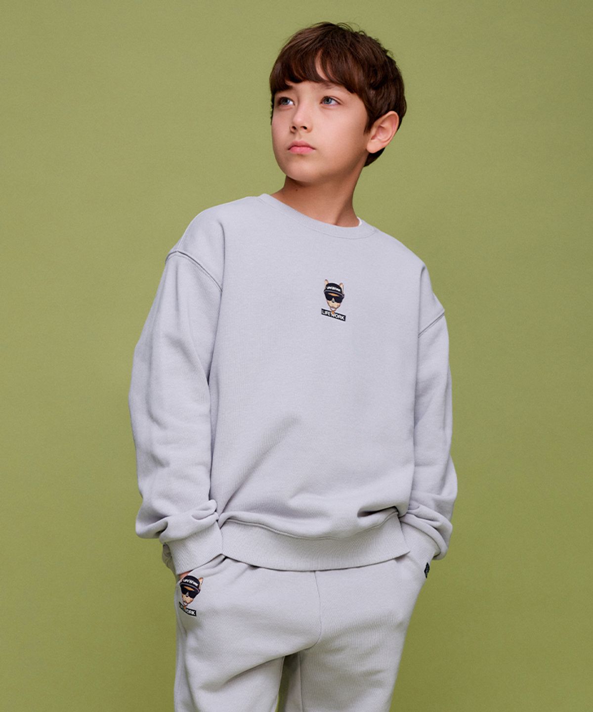 라이프워크 키즈(LIFEWORK KIDS) 키즈) 미니힙독 프린팅 맨투맨