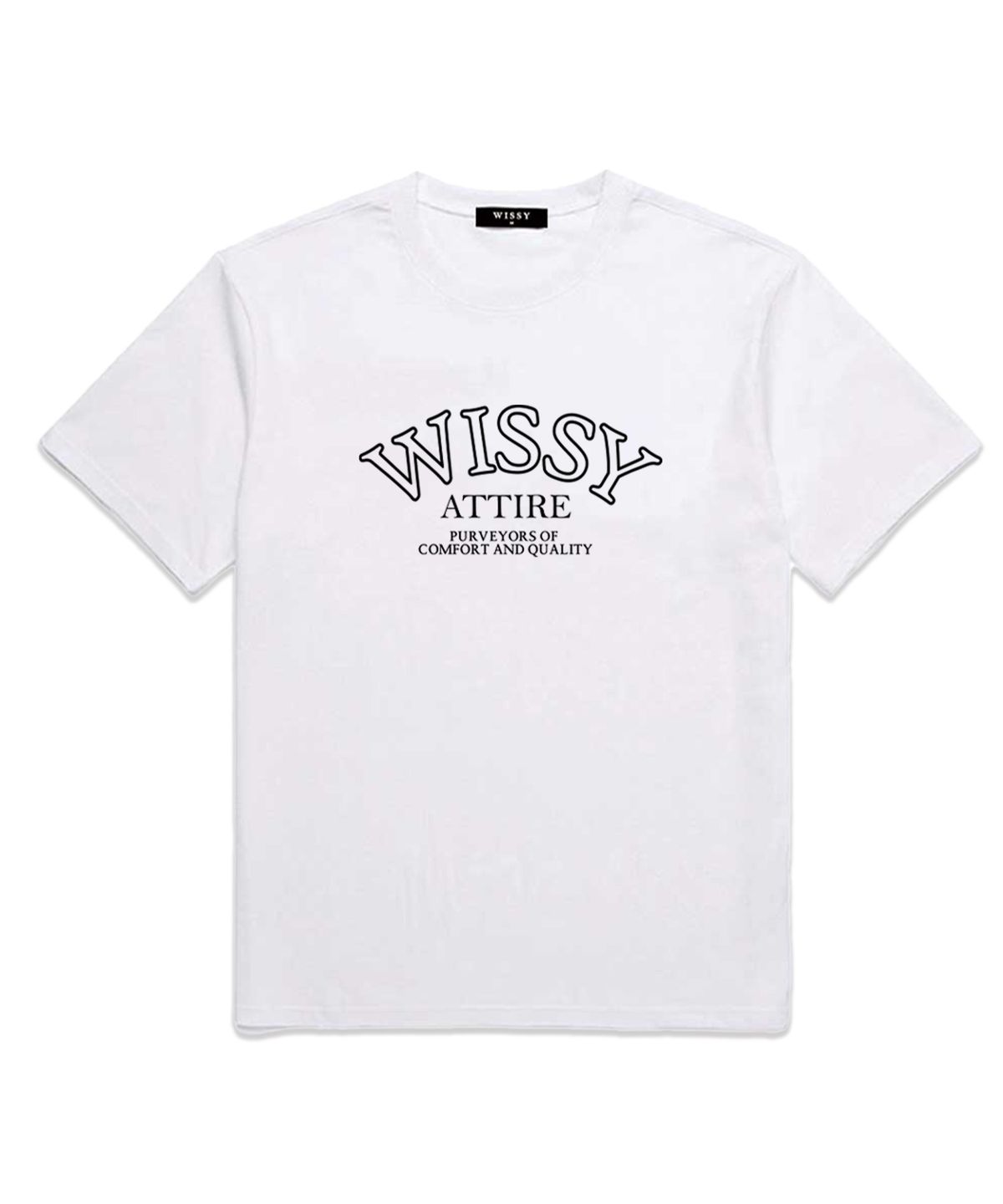 위씨(WISSY) ATTIRE LOGO 반팔티셔츠 (WS002) 화이트