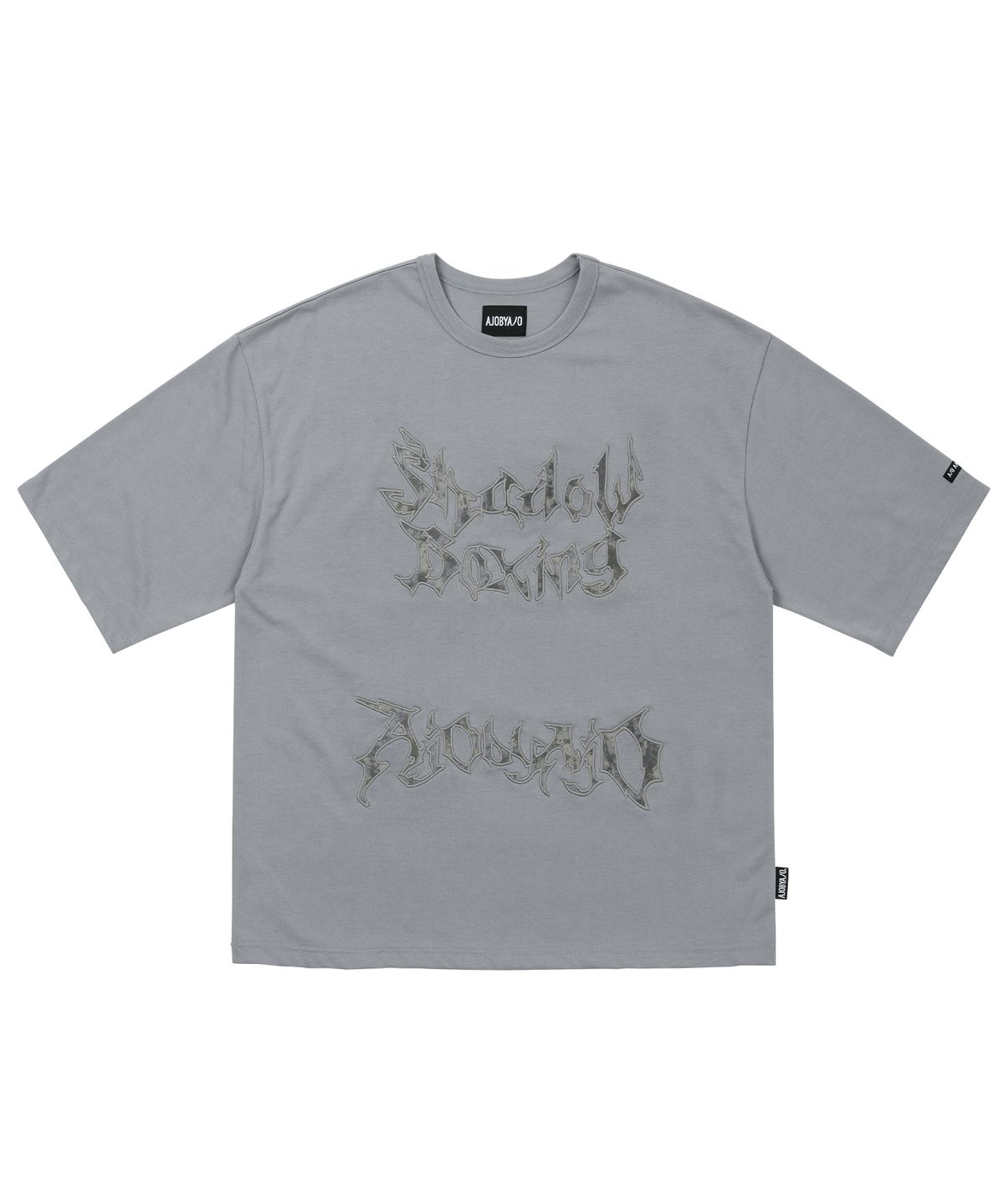 아조바이아조(AJOBYAJO) Shadow Boxing Applique T-Shirt [GREY]