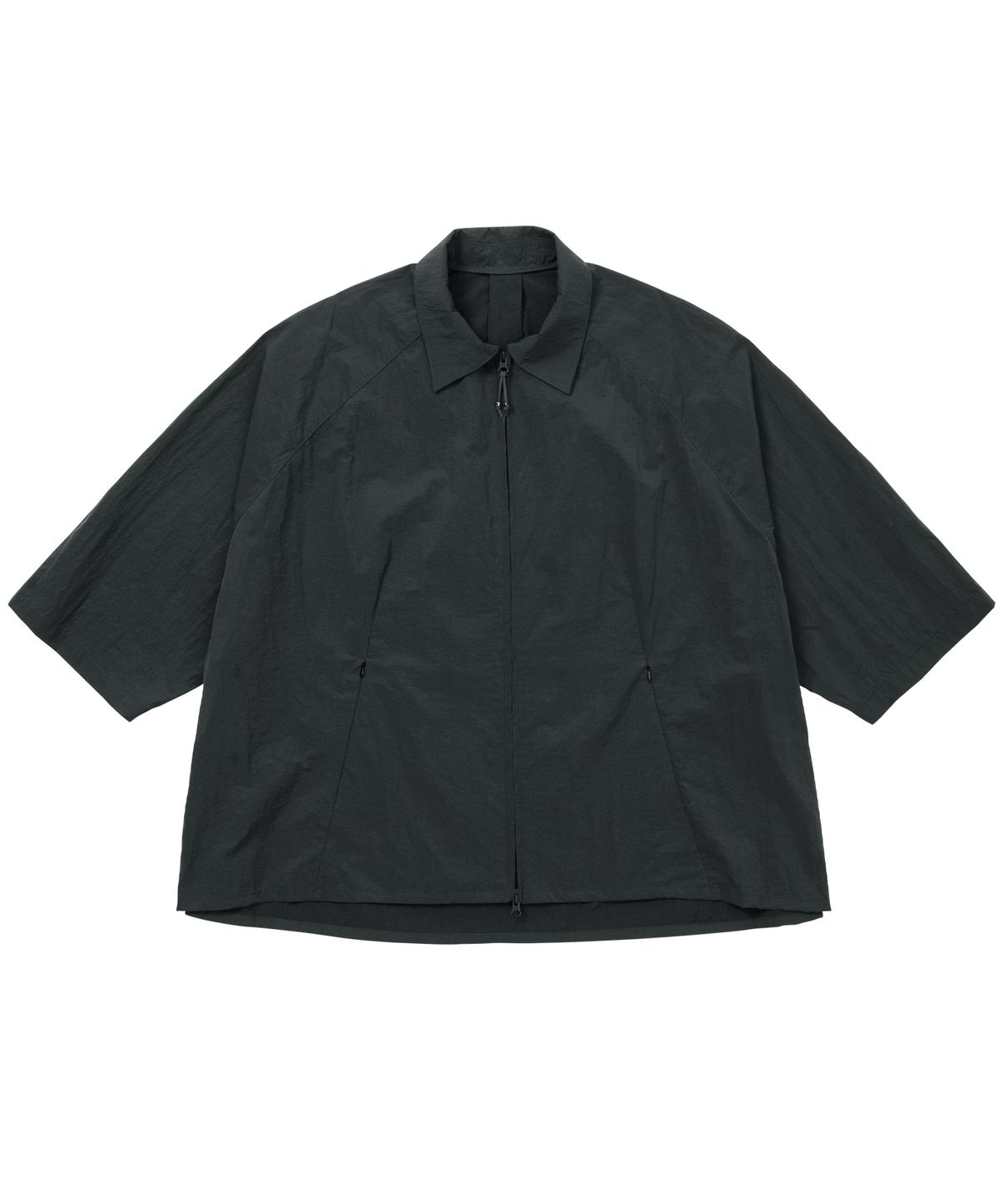 아조바이아조(AJOBYAJO) Nylon Cape Shirt [CHARCOAL]