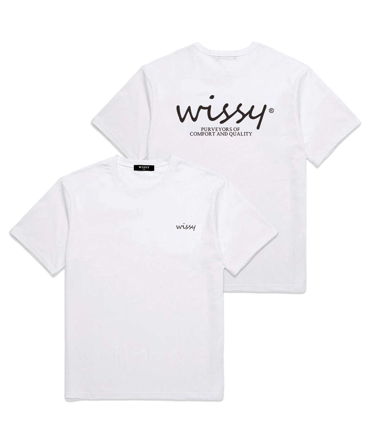 위씨(WISSY) BASIC LOGO 반팔티셔츠 (WS004) 화이트