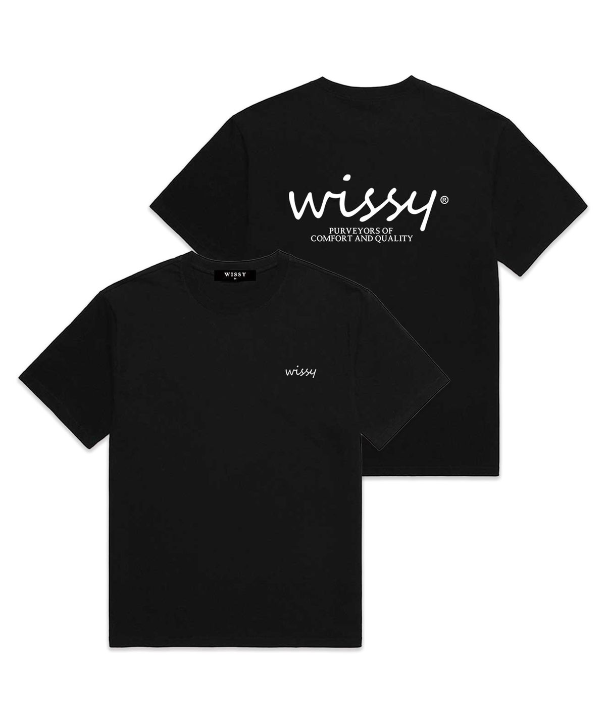 위씨(WISSY) BASIC LOGO 반팔티셔츠 (WS004) 블랙
