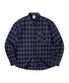 OMBRE 체크 오버핏 긴팔셔츠 GLS-704_네이비