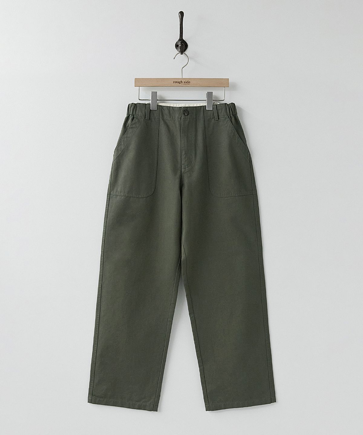 러프사이드(ROUGHSIDE) Elastic Fatigue Pants Dark Olive