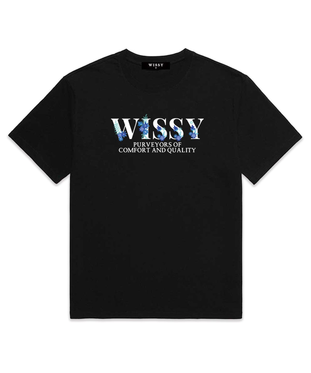 위씨(WISSY) FLOWER LOGO 반팔티셔츠 (WS005) 블랙