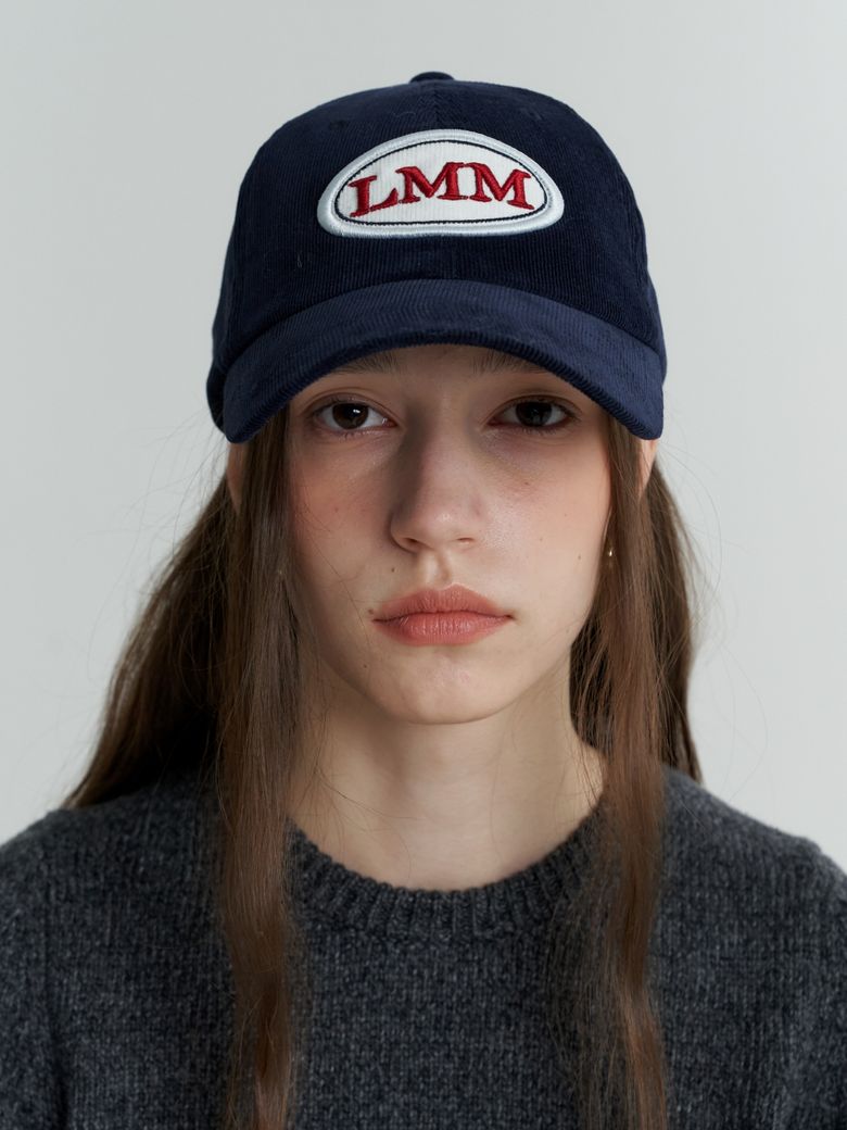 Corduroy LMM Logo Ball Cap_Navy (L234MCP010)