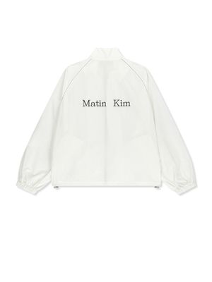 MATIN KIM LOGO COATING JUMPER IN WHITE