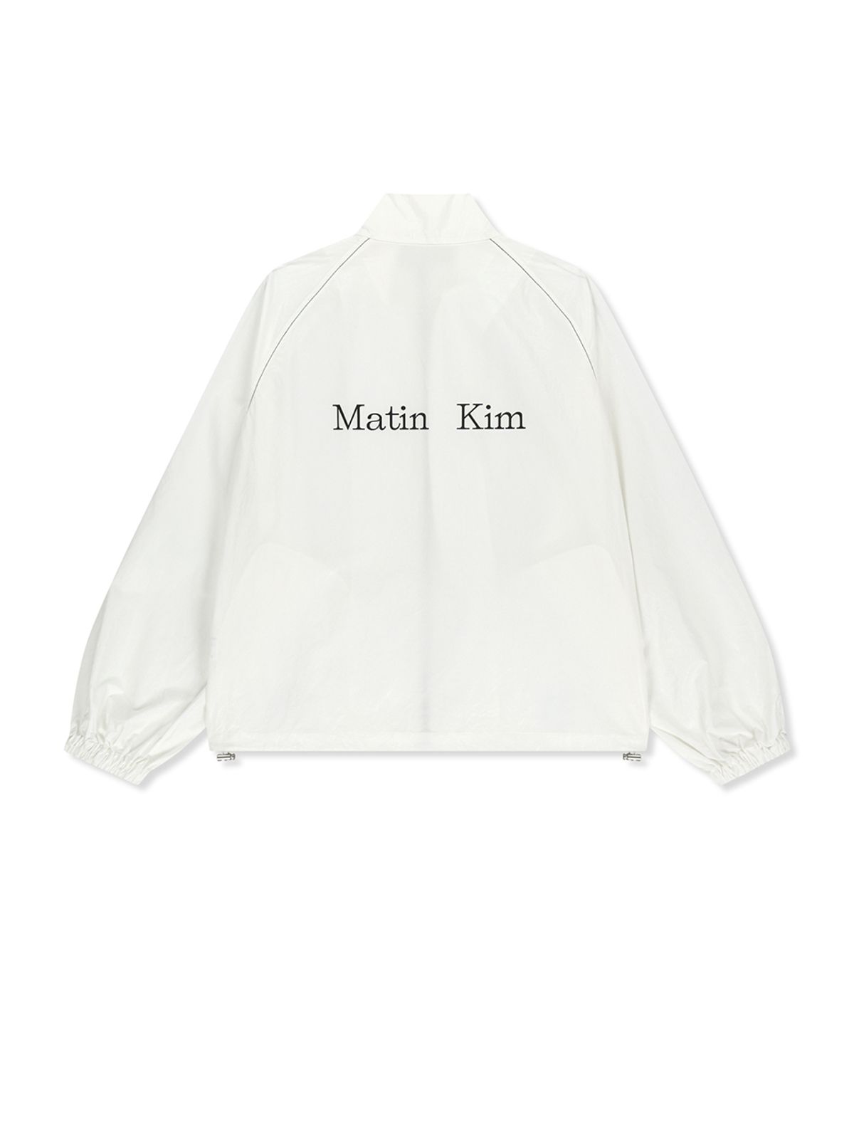 마뗑킴(MATIN KIM) MATIN KIM LOGO COATING JUMPER IN WHITE