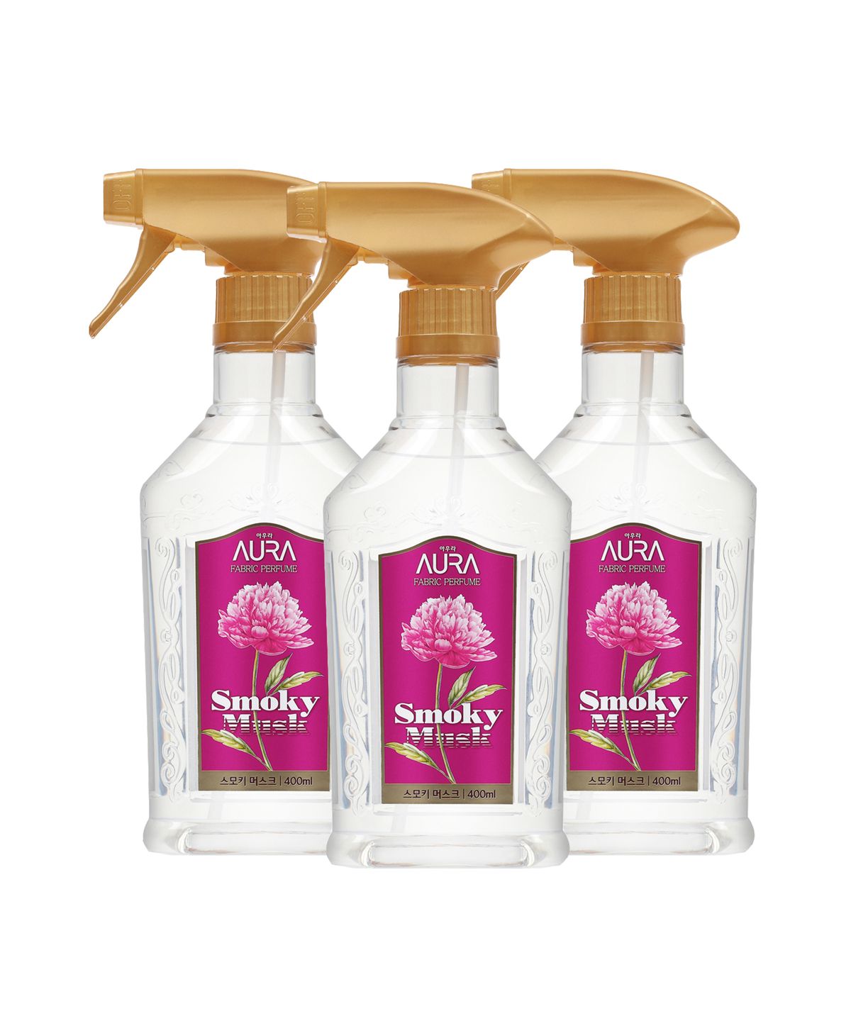 아우라(AURA) 섬유향수 스모키머스크 400mL 3개