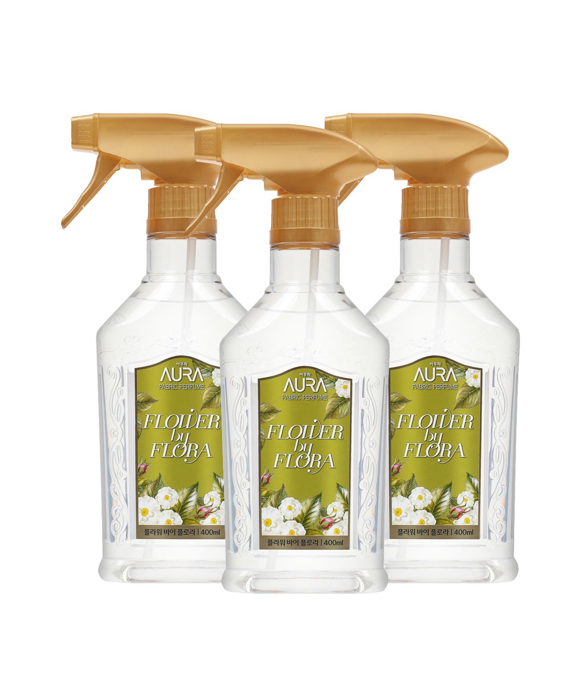 아우라(AURA) 섬유향수 플라워바이플로라 400mL 3개