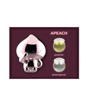 카카오 메탈 차량용방향제 본품+리필2 어피치 송풍구 클립형 1개