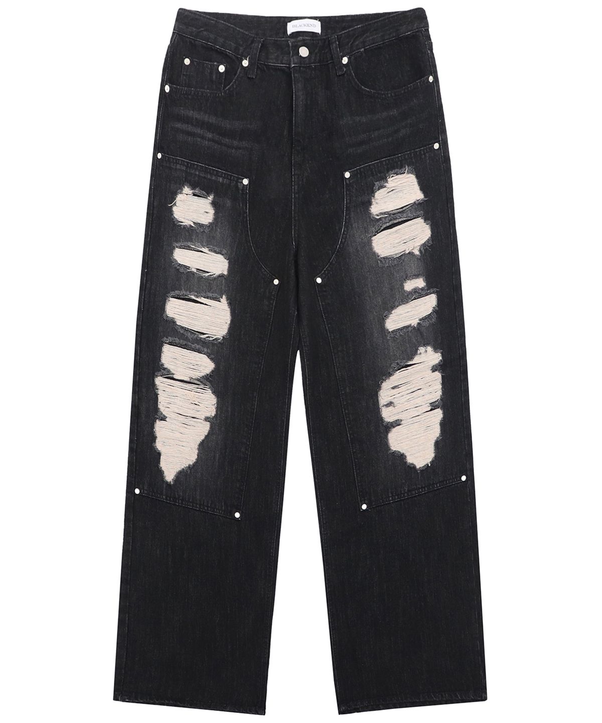 캑터스도넛마켓(CACTUSDONUTMARKET) CARPENTER WIDE DENIM - BLACK