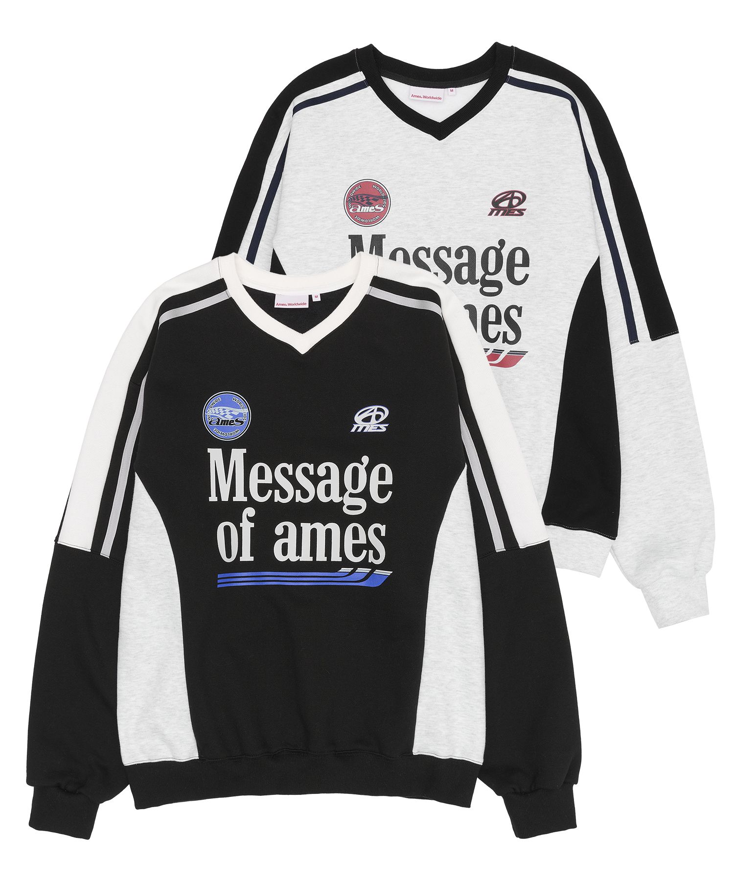 ★AMES-WORLDWIDE★送料込み★韓国★V NECK UNIFORM SWEATSHIRT ☆AMES-WORLDWIDE☆送料込み☆韓国☆V NECK UNIFORM SWEATSHIRT