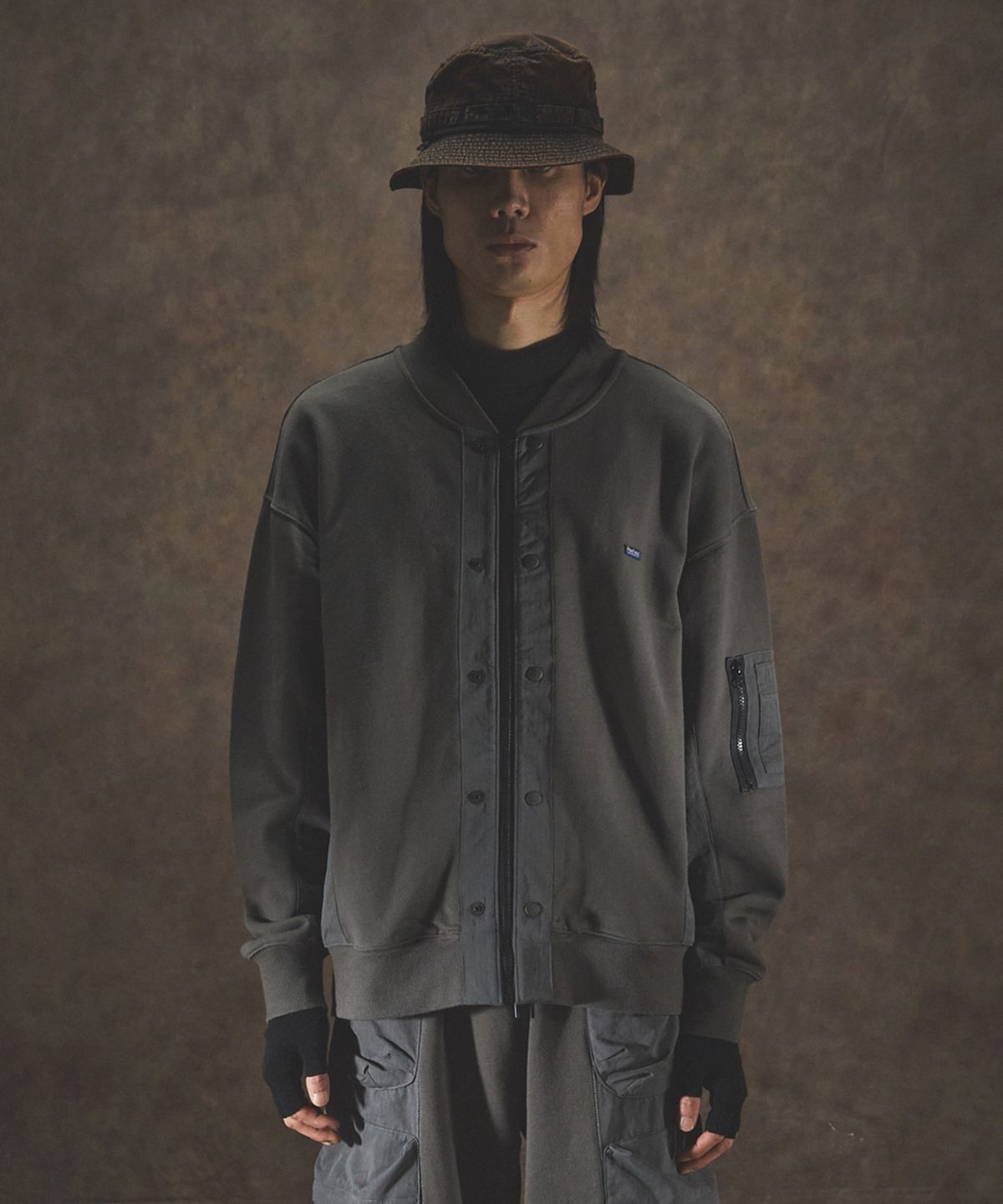 펜필드(PENFIELD) CN MIXED MA-1 SWEAT JACKET CHARCOAL_FQ1WJ70U
