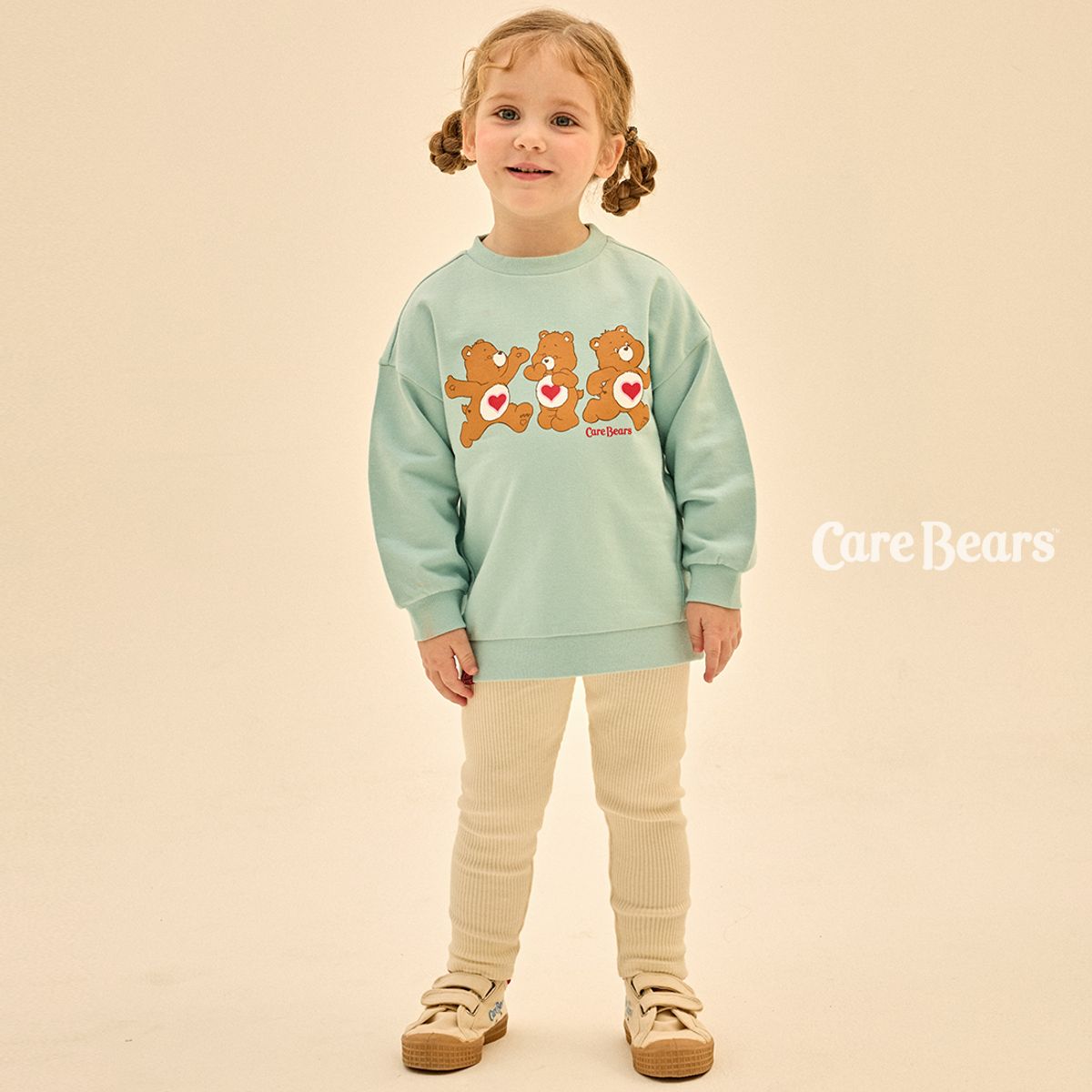케어베어(CAREBEARS) 텐더하트베어 민트 레깅스 상하복