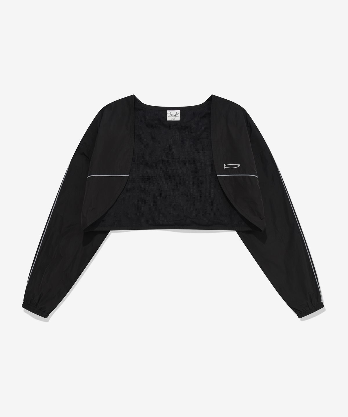 피지컬 디파트먼트(PHYSICAL DEPARTMENT) NYLON PIPNG CROP BOLERO BLACK
