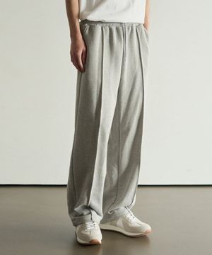 핀 턱 포인티드 라운지 스웨트 팬츠 [GREY]