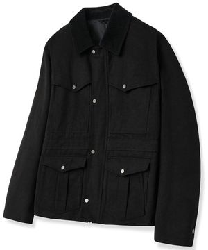 스페이 패널 헌팅 블루종 자켓 [BLACK]