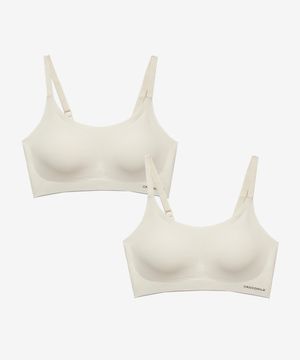 [2PACK] 인견쉘론 U넥/스트랩 심리스 브라