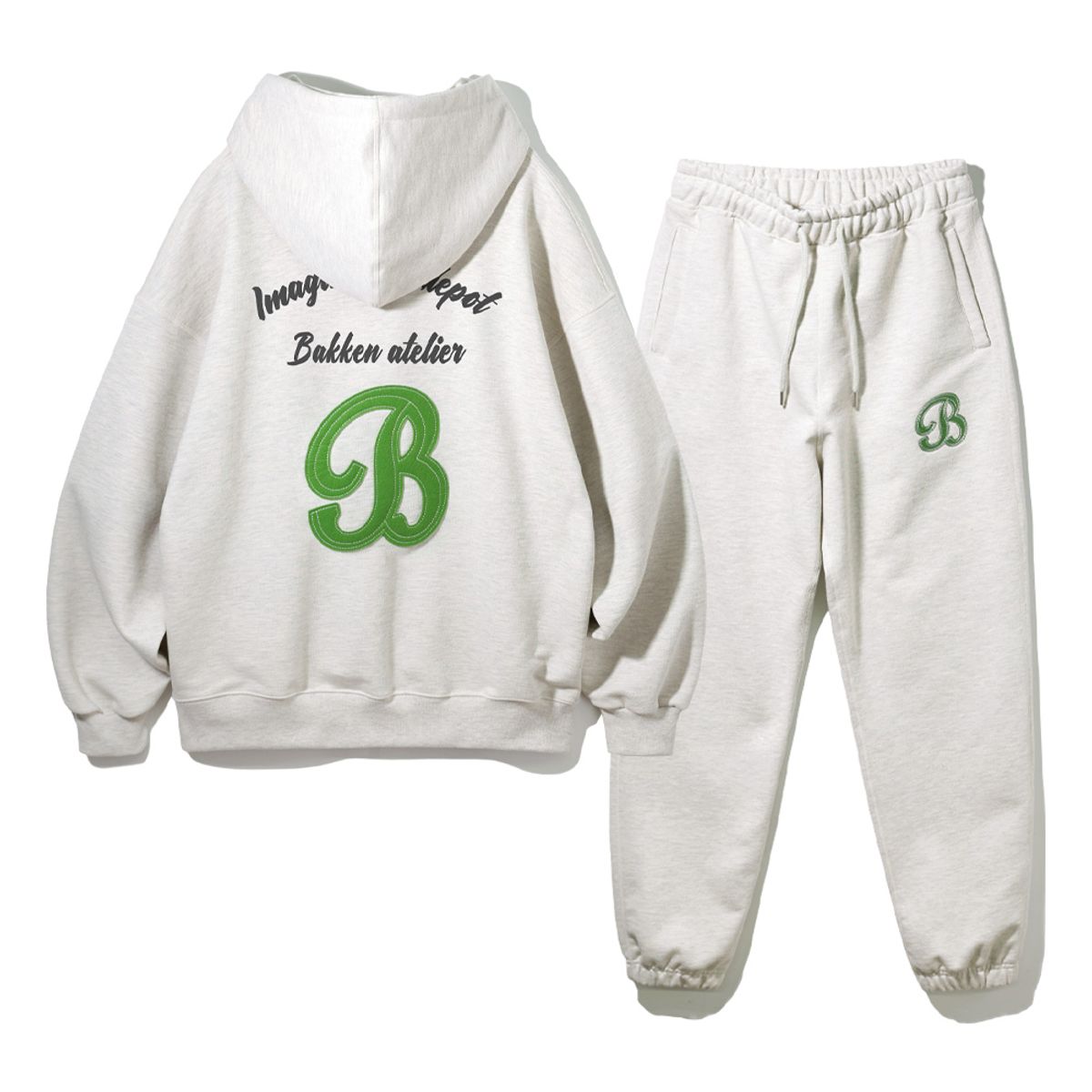바켄(BAKKEN) [SET] B Symbol 스웨트 셋업_오트밀