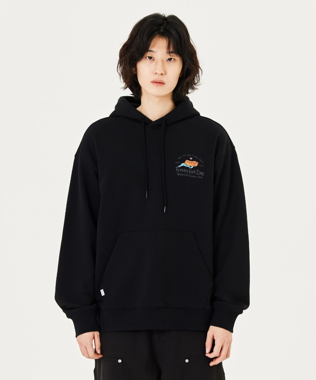 마크곤잘레스(MARK GONZALES) MG FUNKY HOTDOG GRAPHIC HOODIE - BLACK