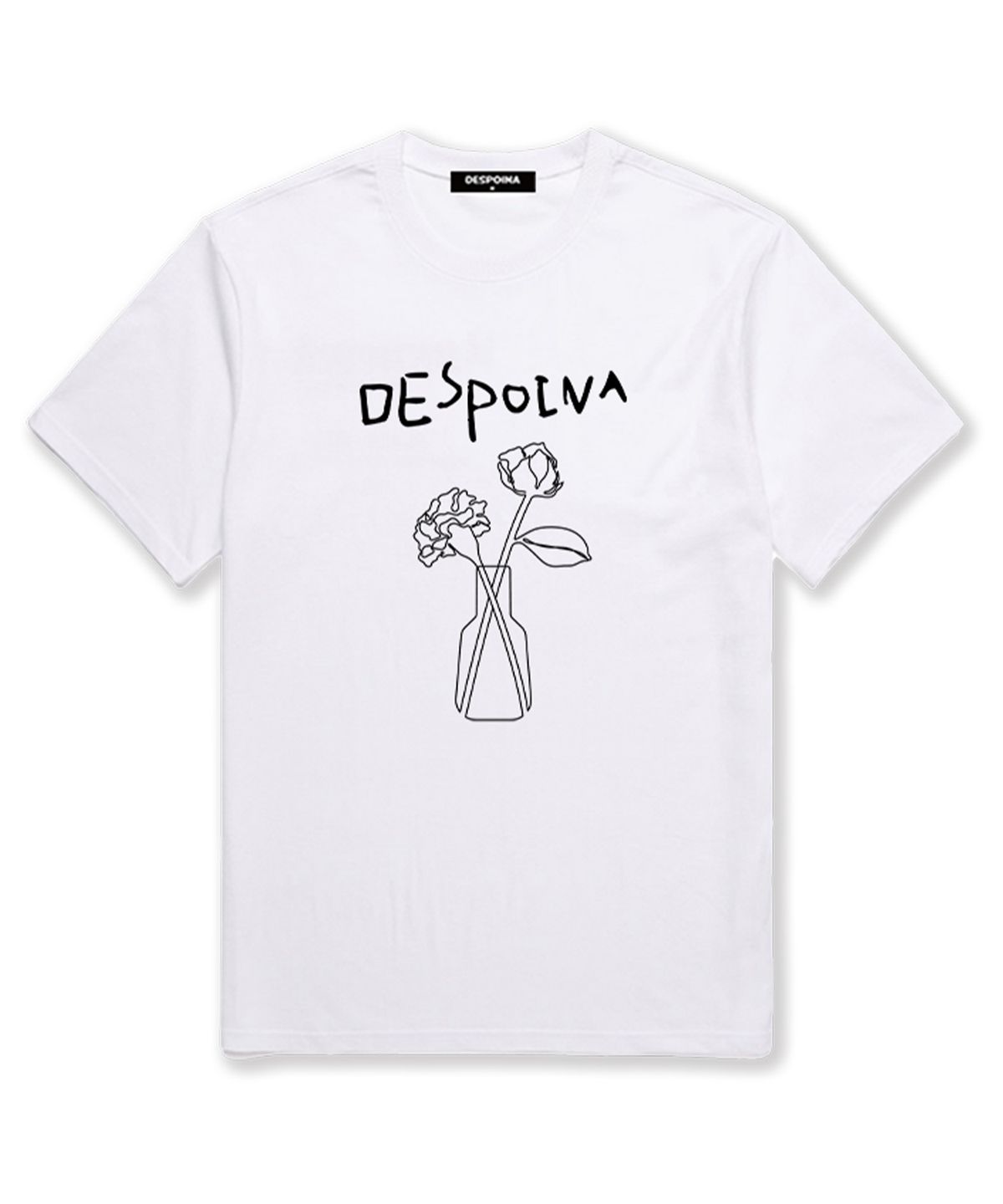 우즈(OUSE) VASE LOGO 오버핏 반팔 티셔츠 (DS005) 화이트