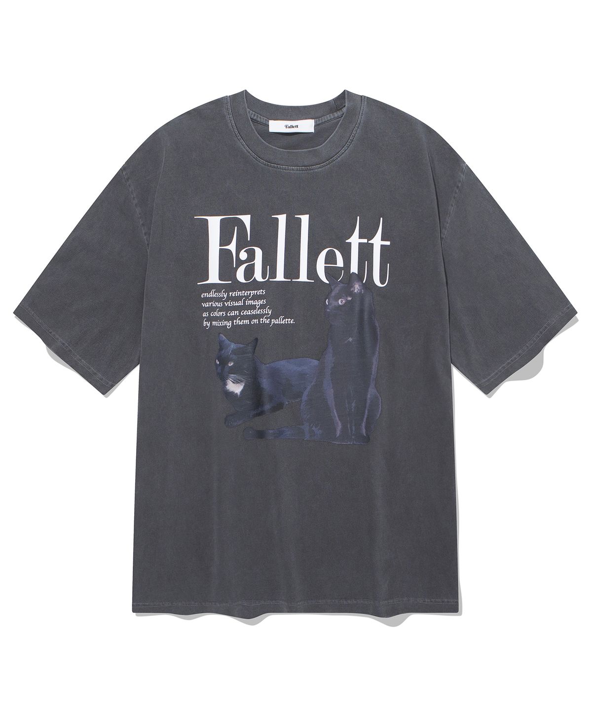팔렛(FALLETT) [22SS] 듀스 네로 반팔티 피그먼트 차콜