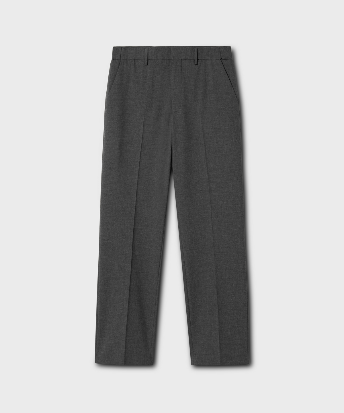 넌블랭크(NONBLANK) W11 세미 와이드 핏 슬랙스_CHARCOAL GREY