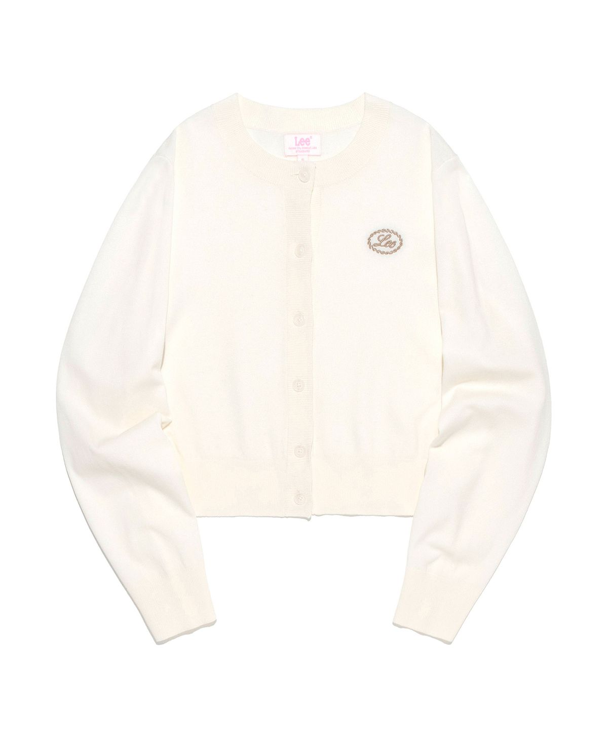 리(LEE) 우먼 라운드넥 가디건 아이보리